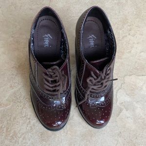 Payless Women’s Oxford style heeled booties